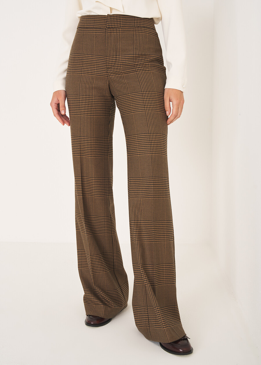 Pantalone Giorgia-H a quadri MARRONE TERRA Donna , immagine n. 2