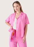 Camicia Chort in misto lino e cotone ROSA IBISCUS Donna immagine n. 1