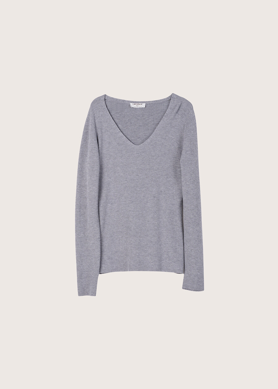 Myles ribbed jersey GRIGIO MEDIUM GREY Woman , image number 5