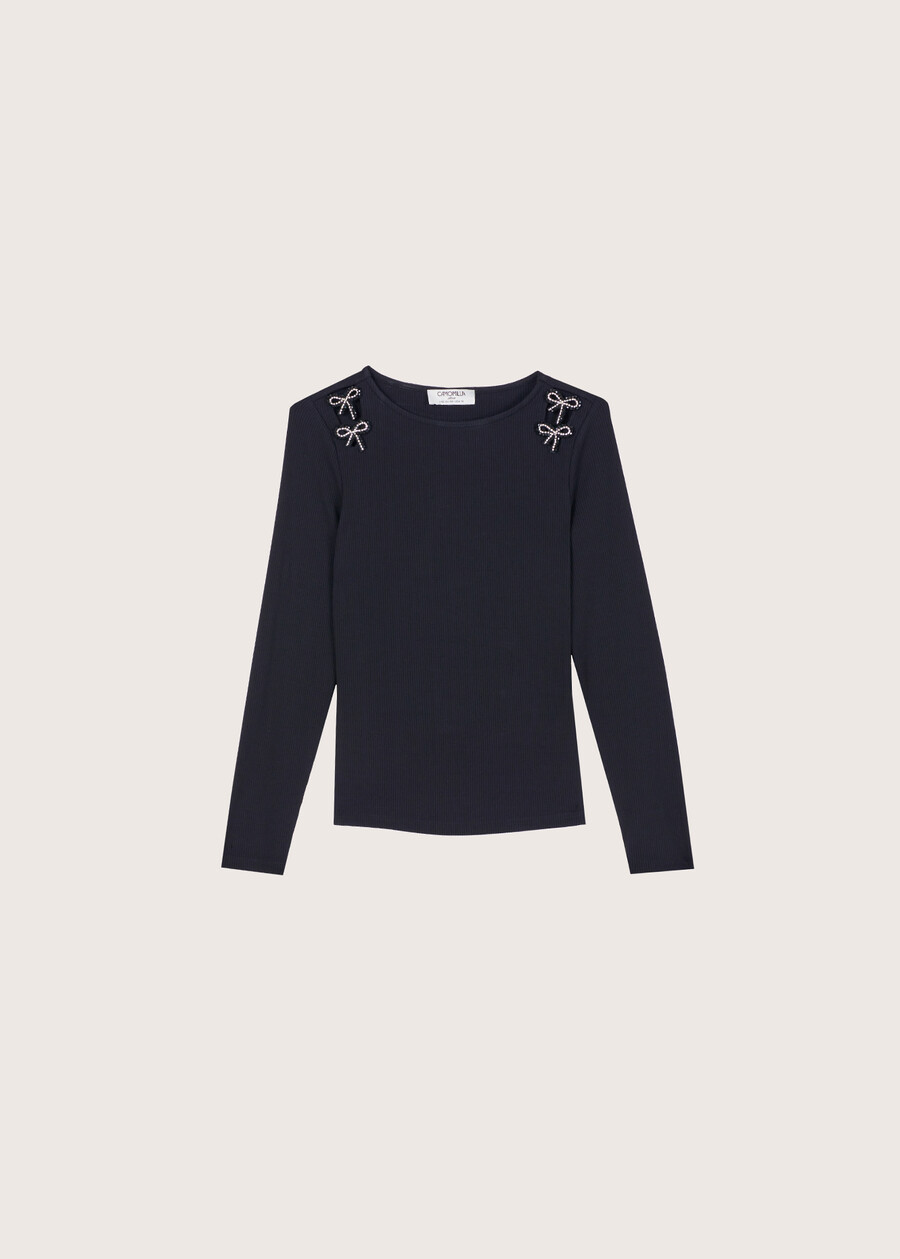 Maglia South in viscosa NERO BLACK Donna , immagine n. 4