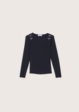 Maglia South in viscosa NERO BLACK Donna immagine n. 4