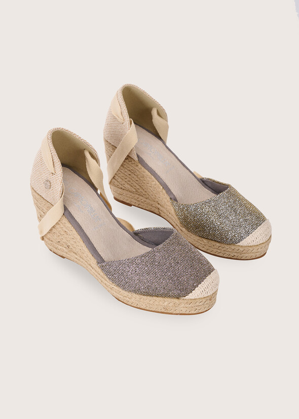 Sophy glittered espadrilles SILVER Woman null