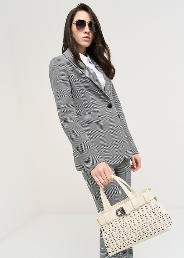 Brik Small perforated bowling bag BIANCO WHITE Woman null