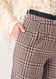 Pollon check pattern trousers MARRONE TIERRA Woman image number 3