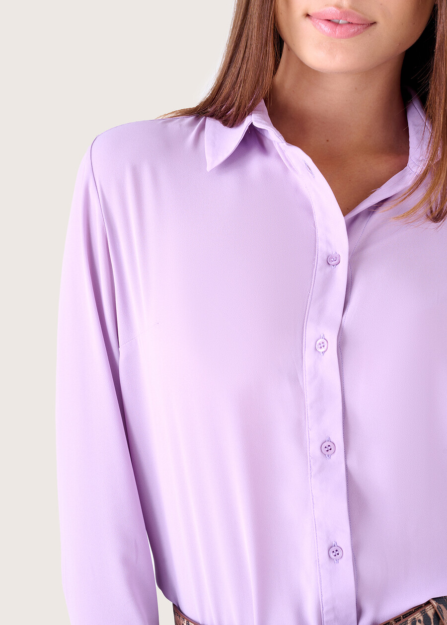 Camicia Candida in crepe VIOLA LILLYGRIGIO CLOUD Donna , immagine n. 2