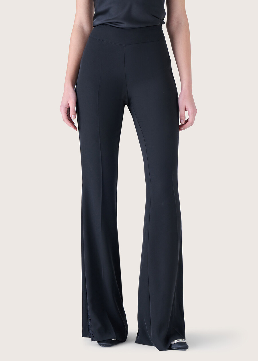 Victoria cady and lace trousers ROSA FUCSIANERO BLACK Woman , image number 2