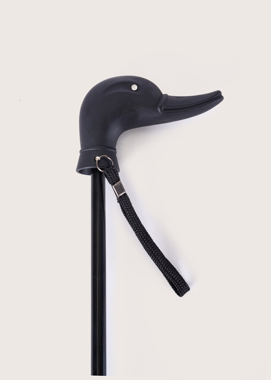 Ombrello con manico a papera NERO BLACK Donna , immagine n. 3