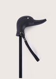 Ombrello con manico a papera NERO BLACK Donna immagine n. 3