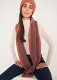 Sady contrast border scarf VIOLA PURPLEGRIGIO CENERE Woman image number 1