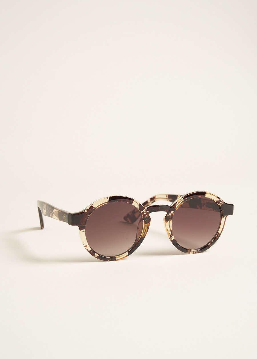 Occhiali Da Sole Tondi Marrone-Beige MARRONE Donna , immagine n. 2