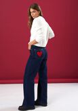 Pantalone Dennis in denim di cotone DENIM DARK DENIM Donna immagine n. 1
