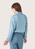 Carolina satin shirt BLUE CIELO Woman image number 3