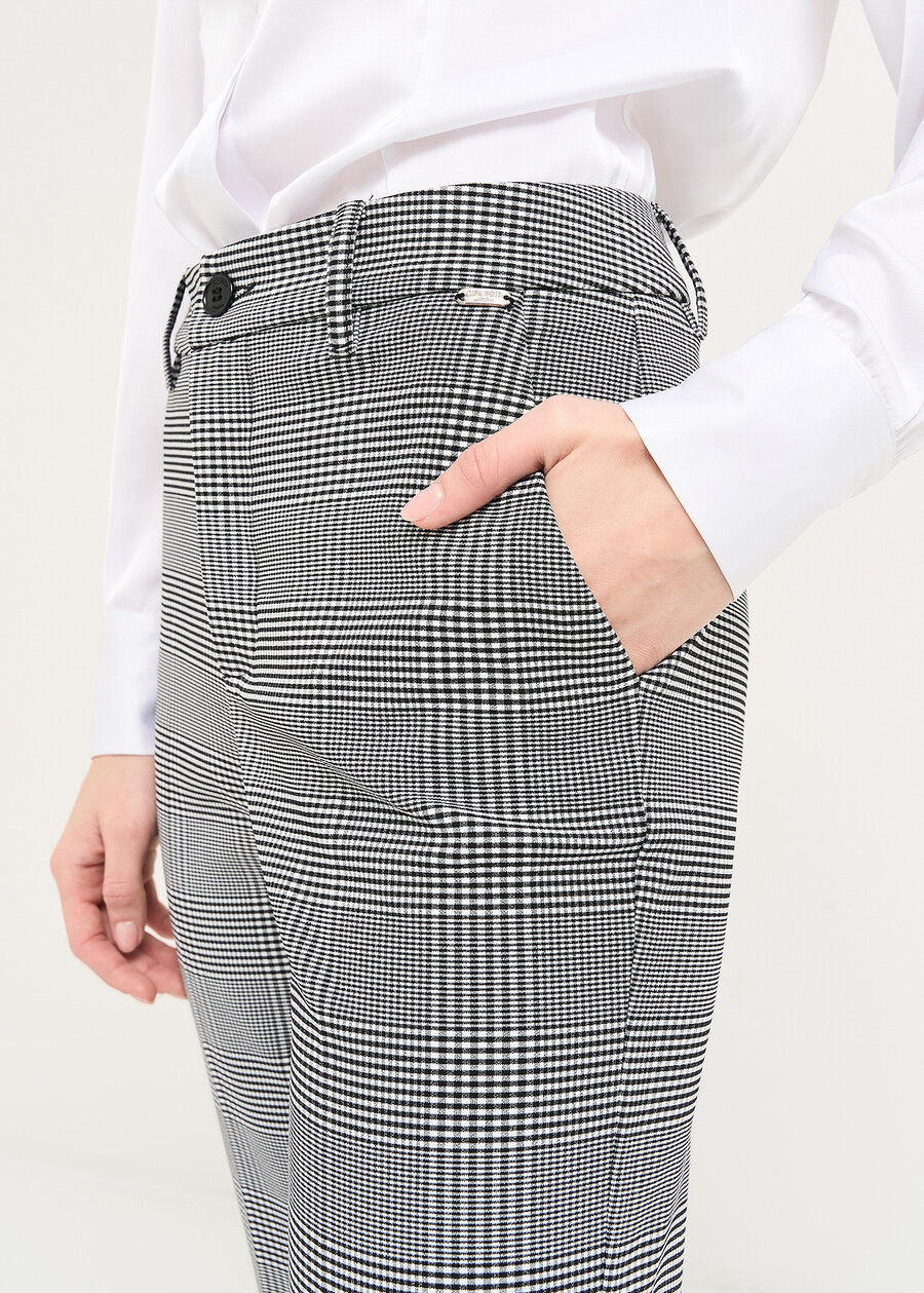Alice micro check trousers NERO BLACK Woman , image number 5