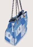Benim patchwork-effect bag BLU AVION Woman image number 3