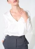 Blusa Beatrice con scollo a V NERO BLACKBIANCO WHITEBLU Donna immagine n. 2