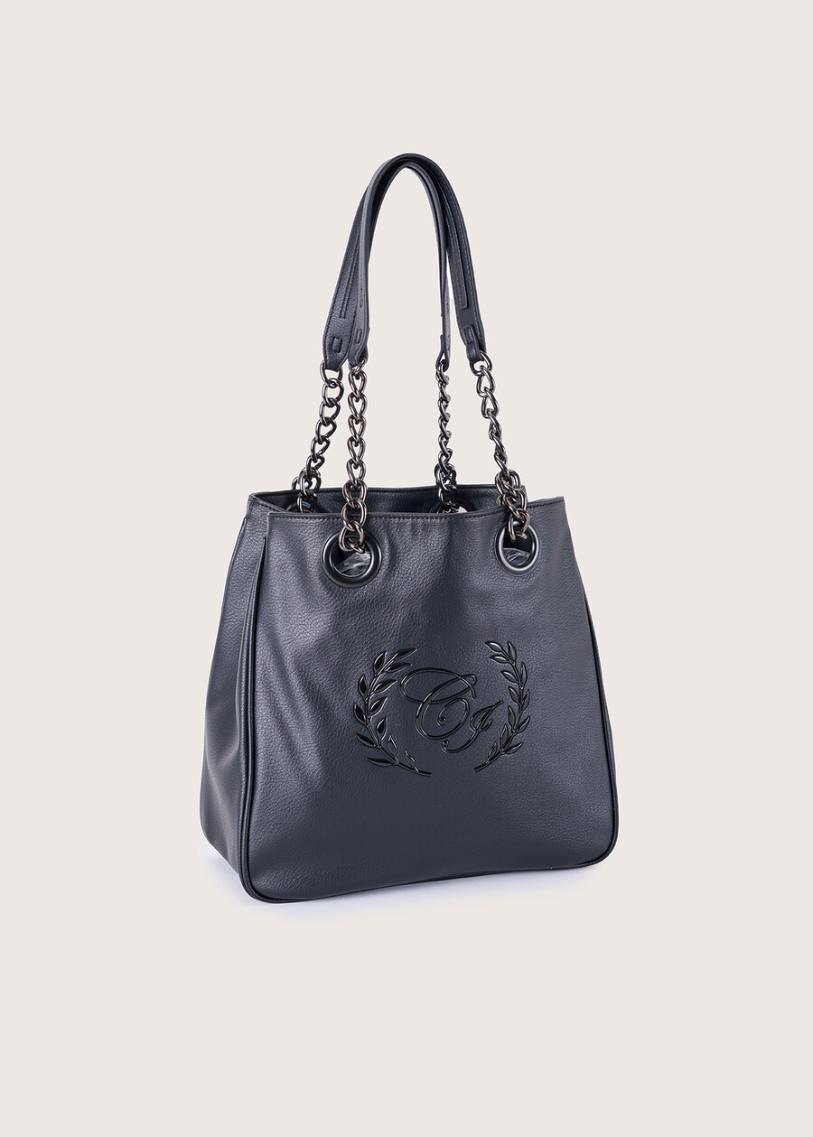 Brilla eco-leather shopping bag NERO BLACKVERDE CAPPER Woman , image number 1