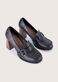 Mocassino Sax con tacco NERO BLACK Donna immagine n. 1