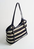 Beagle striped mesh shopping bag MARRONEBLU BLUE Woman image number 3