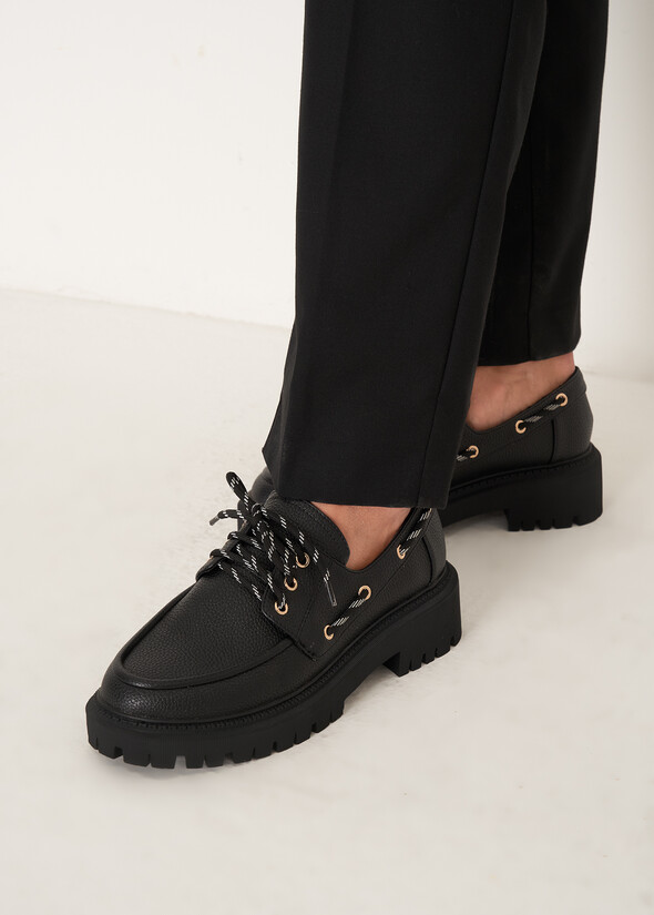 Stringata Susan stampa cervo NERO BLACK Donna null