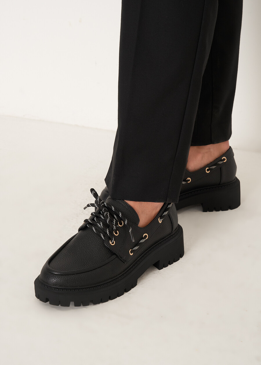 Stringata Susan stampa cervo NERO BLACK Donna , immagine n. 1