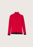 Mayra jersey with strass ROSSO PAPAVERO Woman image number 4