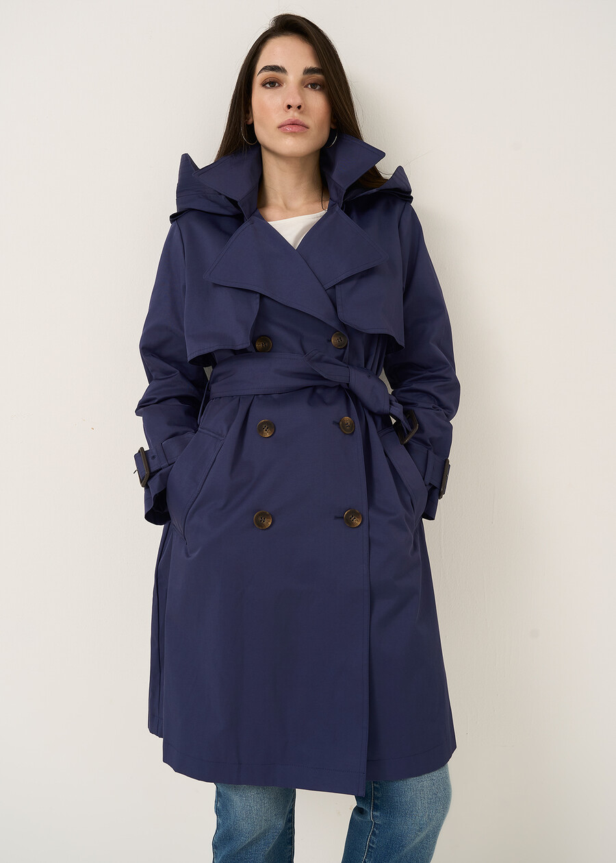Timon hooded trench coat BEIGEBLU Woman , image number 6