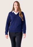 Medina jersey with shirt detail BLU LAGUNA Woman image number 1