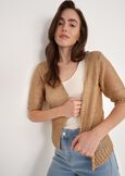 Cardigan Chantal Lurex Con Paillettes BEIGE LATTEGOLD Donna immagine n. 1