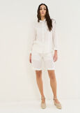 Bermuda Barth in lino e Lyocell MARRONEBIANCO WHITE Donna immagine n. 1