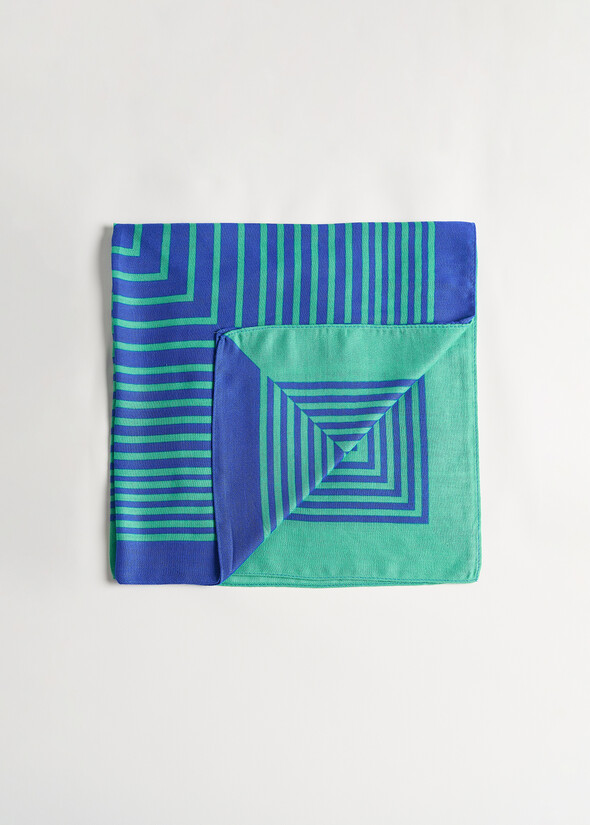 Silla striped pattern foulard BLU Woman null