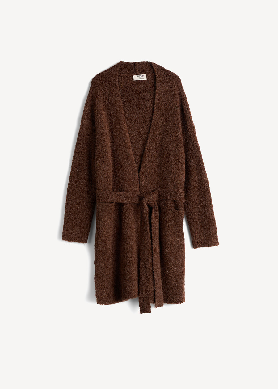 Cardigan lungo Carlie con cintura MARRONE Donna , immagine n. 4