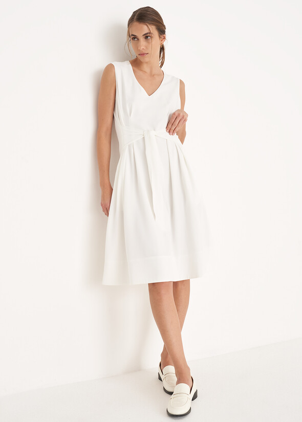 Abito Alba con cintura incorporata BIANCO WHITE Donna null