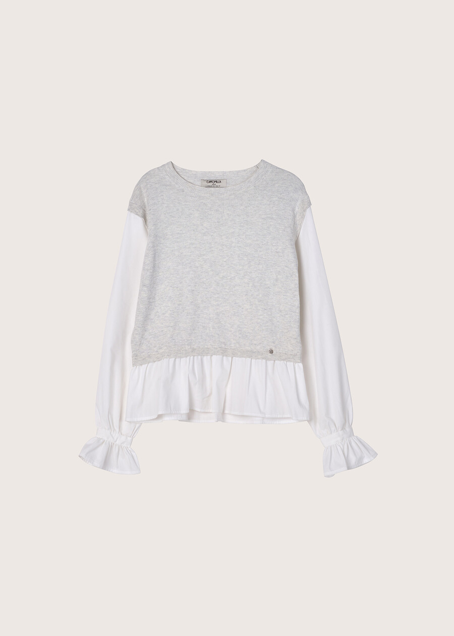 Malibu jersey with shirt inserts GRIGIO LIGHT GREY Woman , image number 4