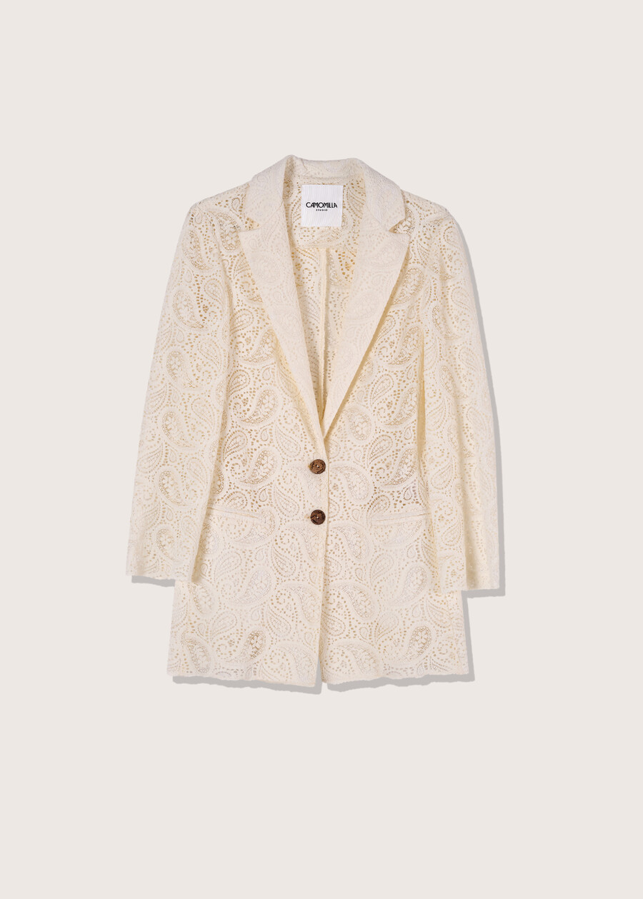 Giacca Giulia in crochet BEIGE NAVAJO Donna , immagine n. 4