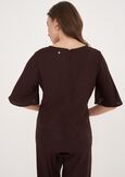 Blusa Bally In 100% Viscosa MARRONE JAVABIANCO BURRO Donna immagine n. 3