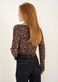 T-shirt Susanna stampata con spilla MARRONE MOKA Donna immagine n. 3