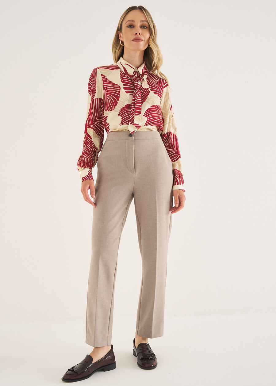 Cammy Satin Shirt BEIGE LATTE Woman , image number 4