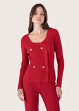 Maglia Moka in viscosa ROSSO BORDEAUXBLUE OLTREMARE Donna immagine n. 1