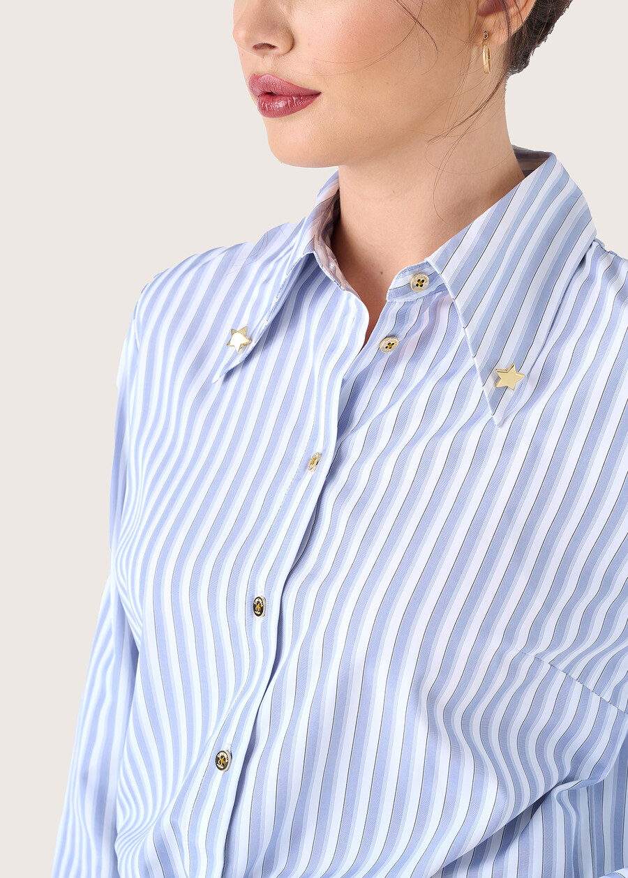Carolyn striped shirt GRIGIO STONEVERDE AVOCADO Woman , image number 2