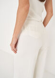 Piper high-waisted trousers BLU NAVYBIANCO BURRO Woman image number 4