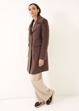 Chris single-breasted diagonal wool-blend coat BEIGE LATTEMARRONE Woman image number 2