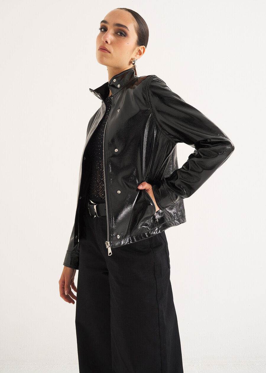 Giubbino Geson in ecopelle NERO BLACK Donna , immagine n. 2