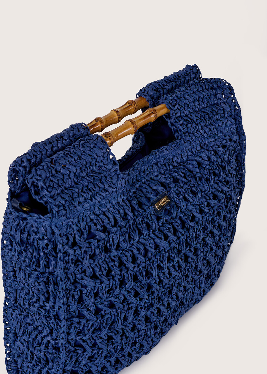 Borsa a sacca Barilia in paglia BLU AVIONMARRONE MOKA Donna , immagine n. 3