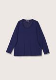 Suprise satin and viscose blouse BLUE DARK BLUE Woman image number 4