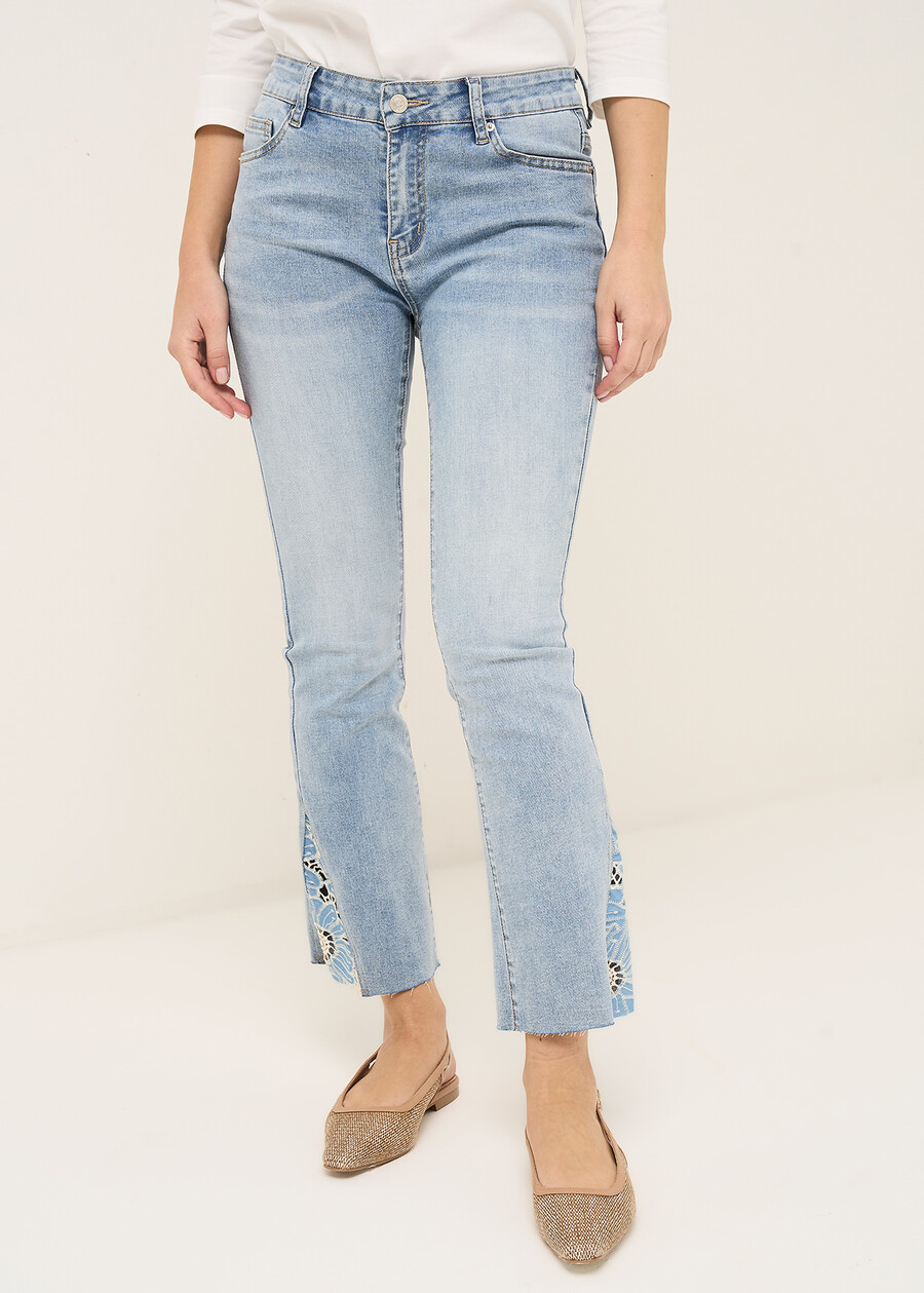 Jeans Dilan pizzo floreale DENIM MEDIUM DENIM Donna , immagine n. 2