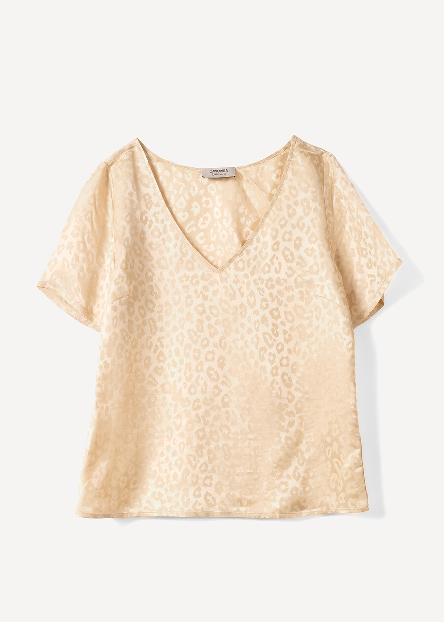 Birky jacquard blouse BEIGEBIANCO WHITE Woman , image number 4