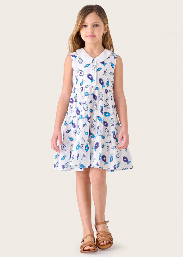 Abito Annie per bimba in 100% cotone BIANCO Donna null
