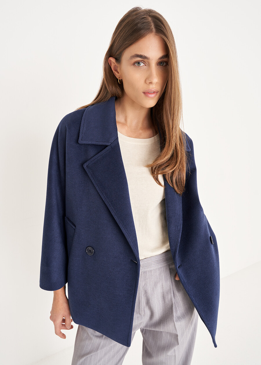Cleope cloth double-breasted jacket BLUVERDE GARDEN Woman , image number 2