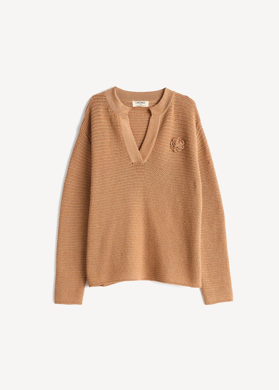 Maglia Margot scollo a V MARRONEBLU Donna , immagine n. 6