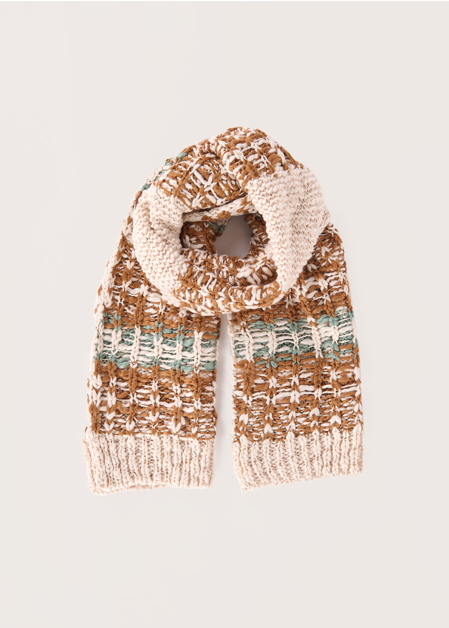 Sovy scarf with ethnic pattern, Woman  